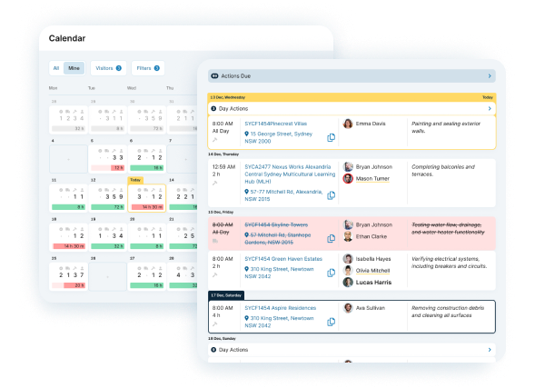 Highly intuitive calendar for flexible scheduling, task assignment and tracking